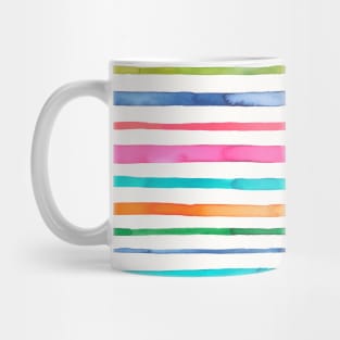 Nautical Sea Stripes Pink green Mug